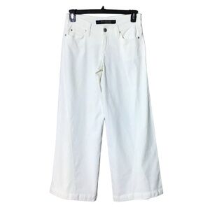Blue Pointe Linen Pants Women 9 Wide Leg Y2K Baggy Streetwear‎ Beachy Emb…